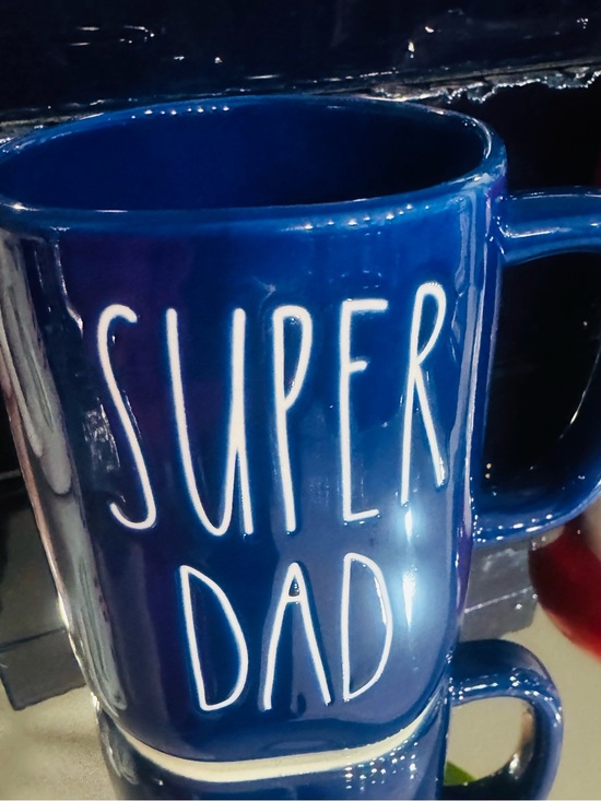 Rae Dunn Other - Rae Dunn Super Dad Navy Blue, Tie, and Fun-Gi Fathers Day Ceramic Mug ( 1 piece)